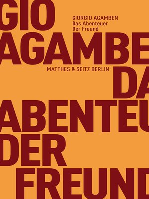 cover image of Das Abenteuer. Der Freund